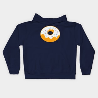 White Frosting Vanilla Donut With Sprinkles Kids Hoodie